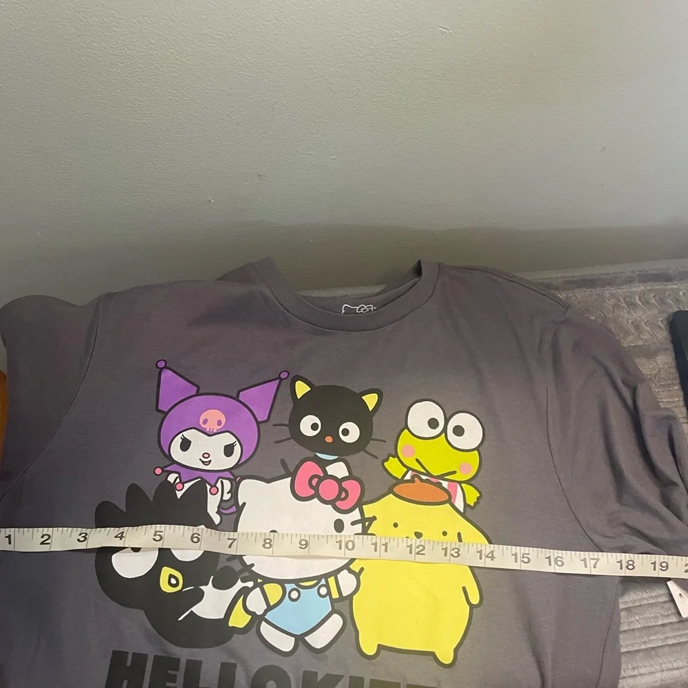 Hello Kitty &friend graphic tee charcoal gray size XL , NWT